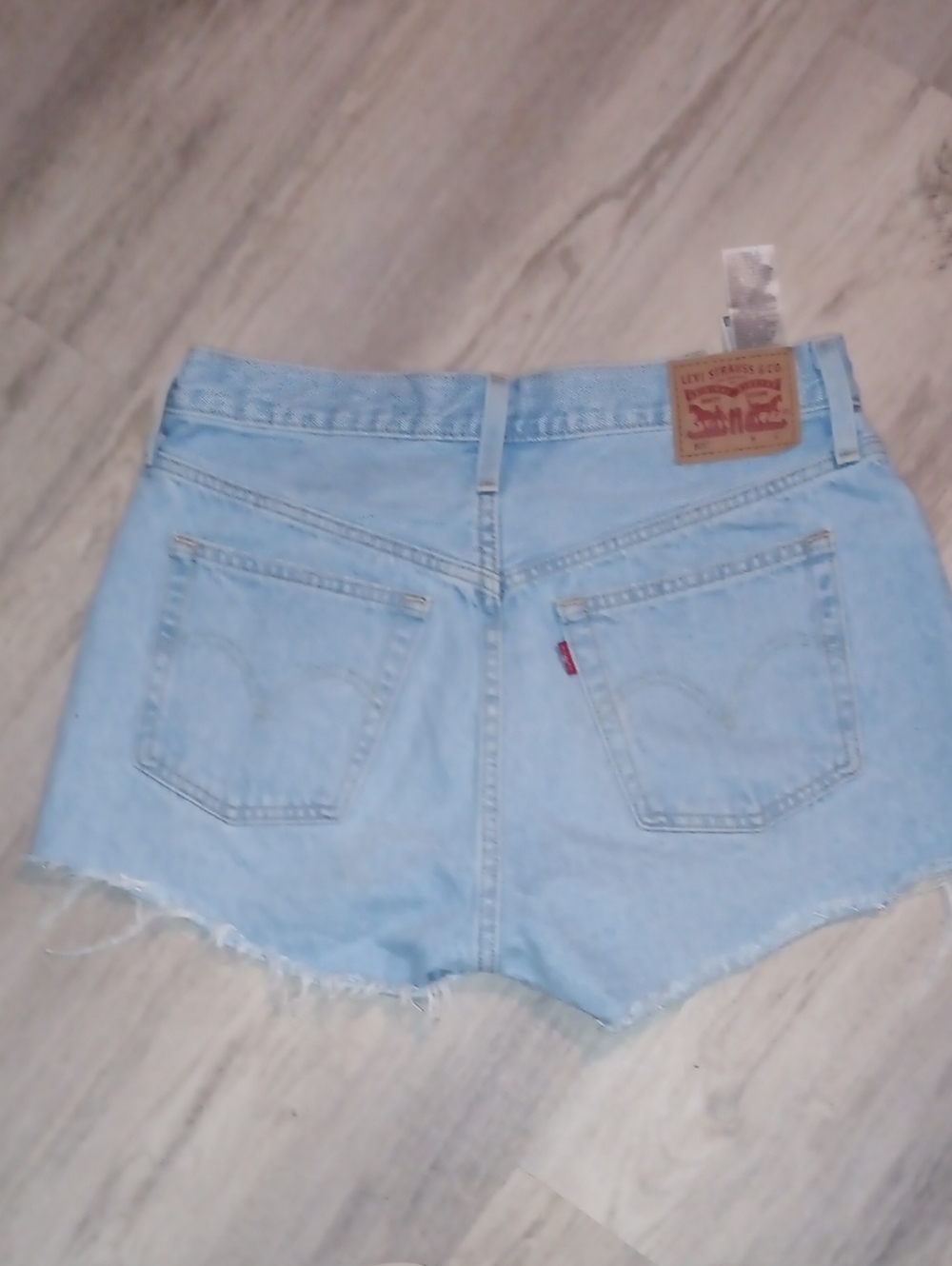 Levi's Pale Blue Women's Denim Cutoff Shorts
